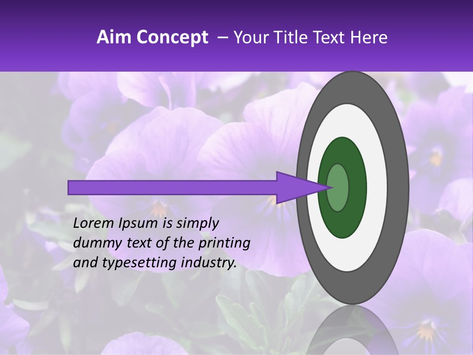 A Bunch Of Purple Flowers With A Purple Banner PowerPoint Template