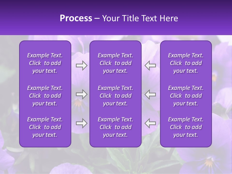 A Bunch Of Purple Flowers With A Purple Banner PowerPoint Template
