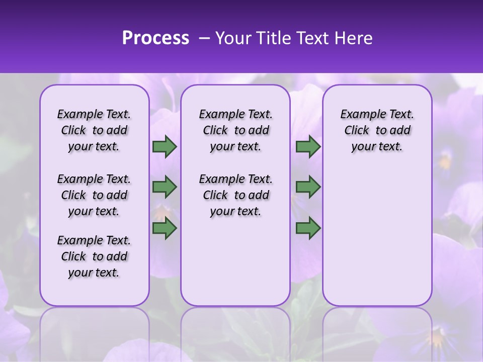 A Bunch Of Purple Flowers With A Purple Banner PowerPoint Template