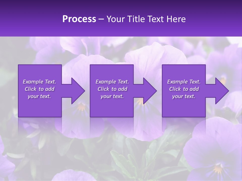A Bunch Of Purple Flowers With A Purple Banner PowerPoint Template
