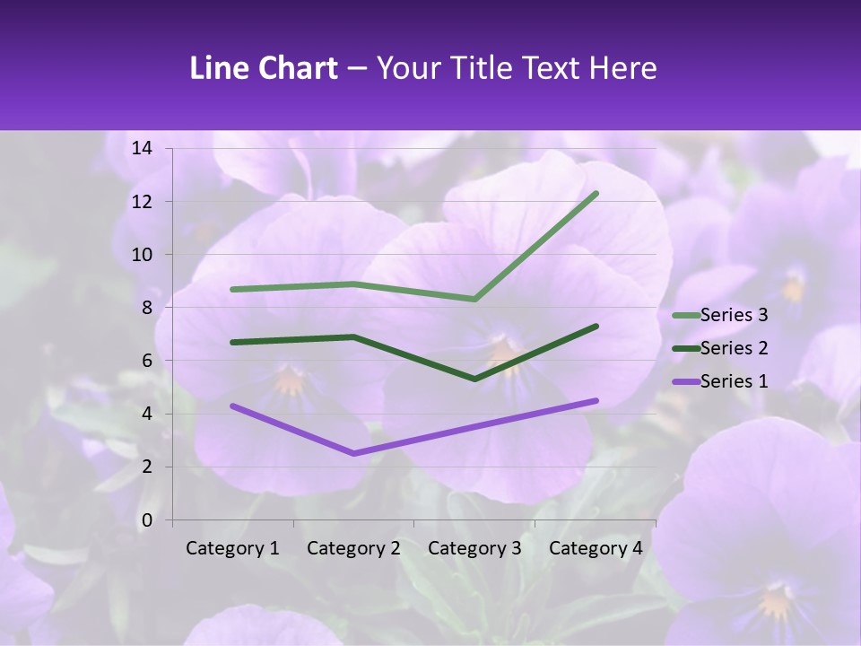 A Bunch Of Purple Flowers With A Purple Banner PowerPoint Template