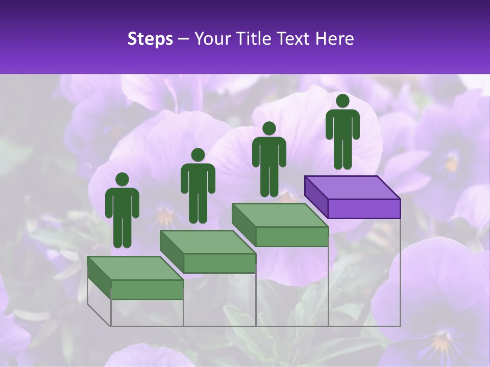 A Bunch Of Purple Flowers With A Purple Banner PowerPoint Template