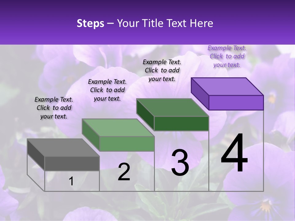 A Bunch Of Purple Flowers With A Purple Banner PowerPoint Template