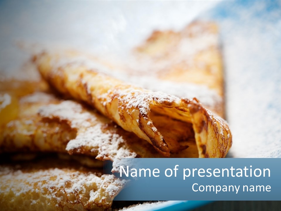 A Plate Of Pastries With Powdered Sugar On Top PowerPoint Template