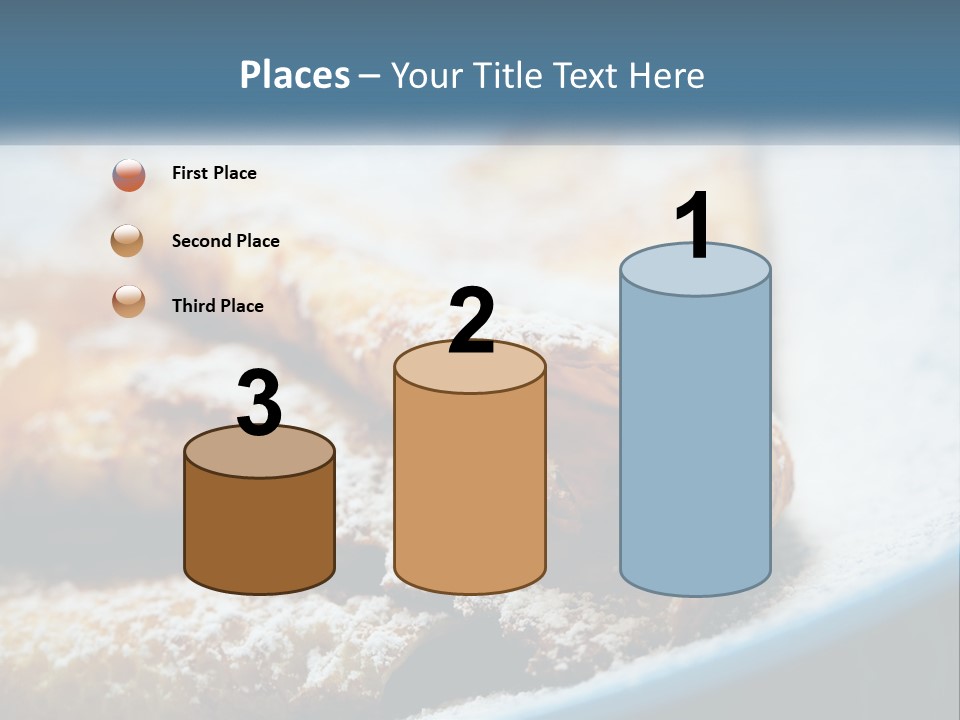 A Plate Of Pastries With Powdered Sugar On Top PowerPoint Template
