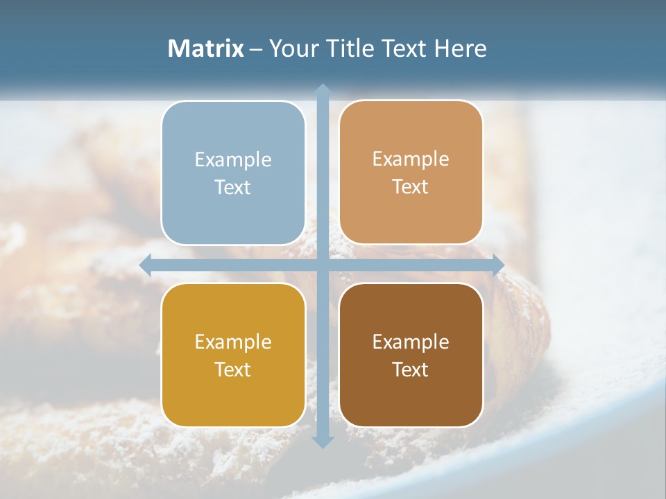 A Plate Of Pastries With Powdered Sugar On Top PowerPoint Template
