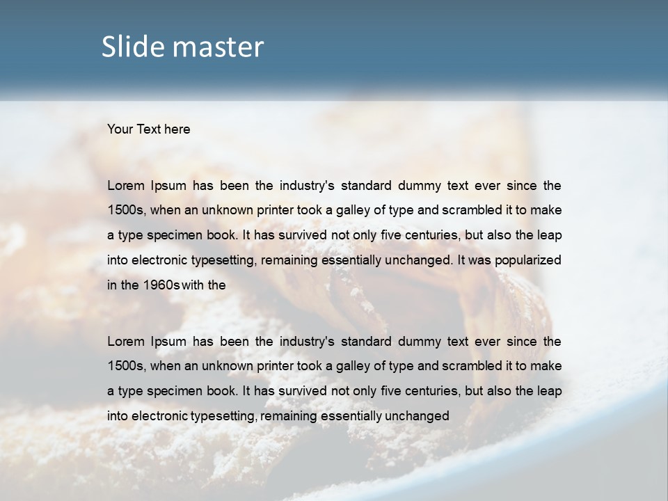 A Plate Of Pastries With Powdered Sugar On Top PowerPoint Template