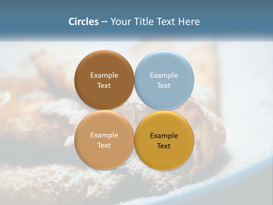 A Plate Of Pastries With Powdered Sugar On Top PowerPoint Template