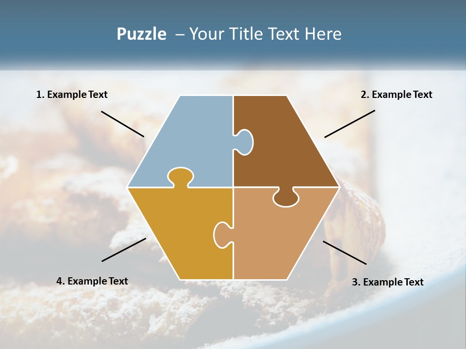 A Plate Of Pastries With Powdered Sugar On Top PowerPoint Template