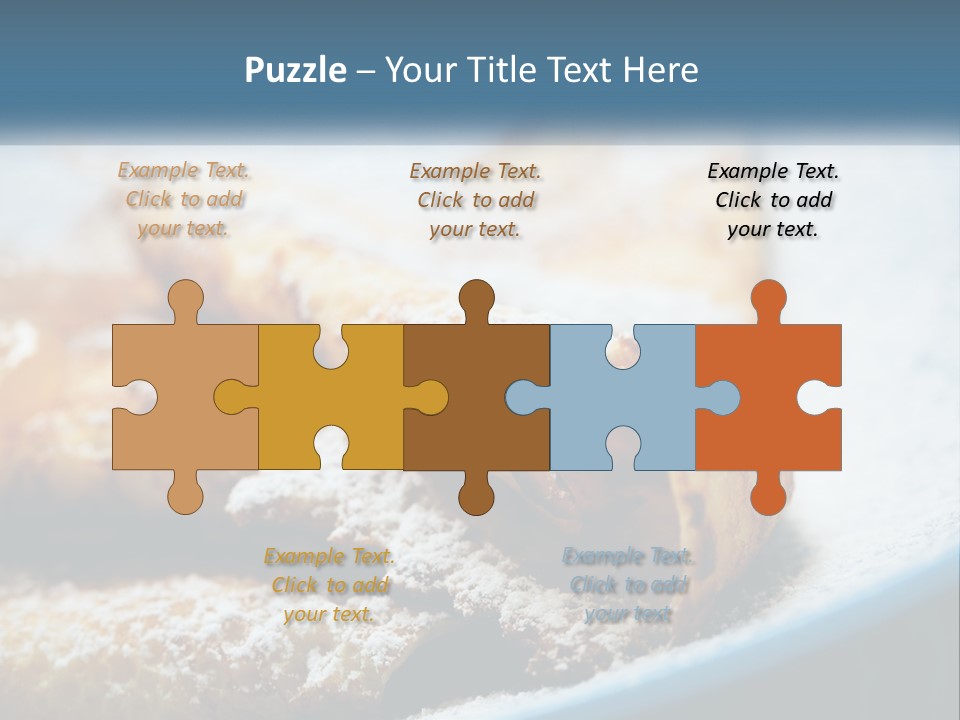 A Plate Of Pastries With Powdered Sugar On Top PowerPoint Template