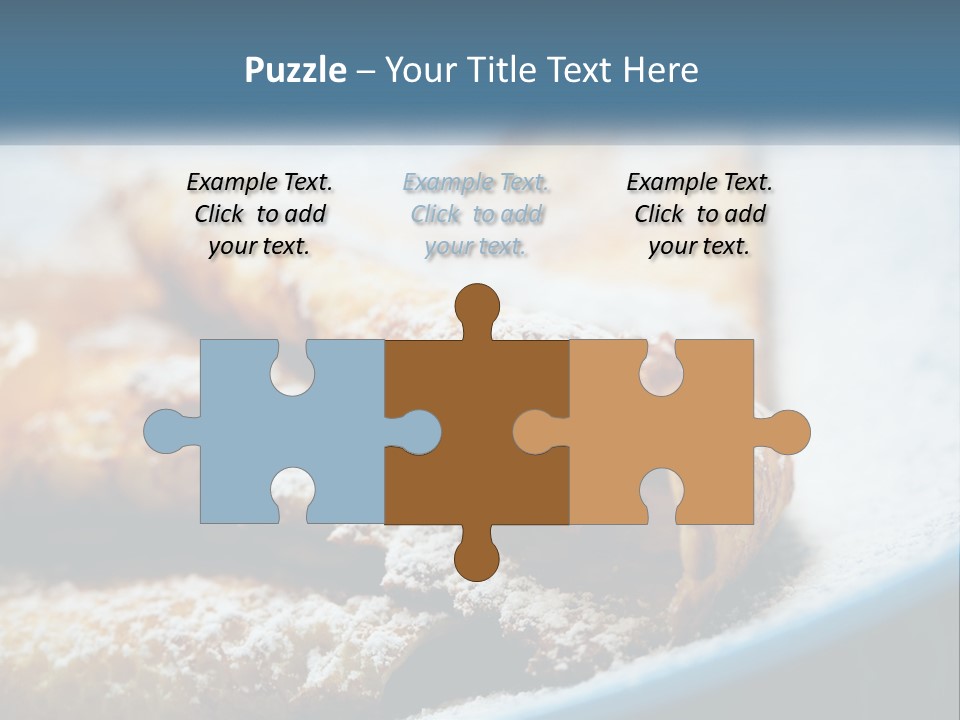 A Plate Of Pastries With Powdered Sugar On Top PowerPoint Template