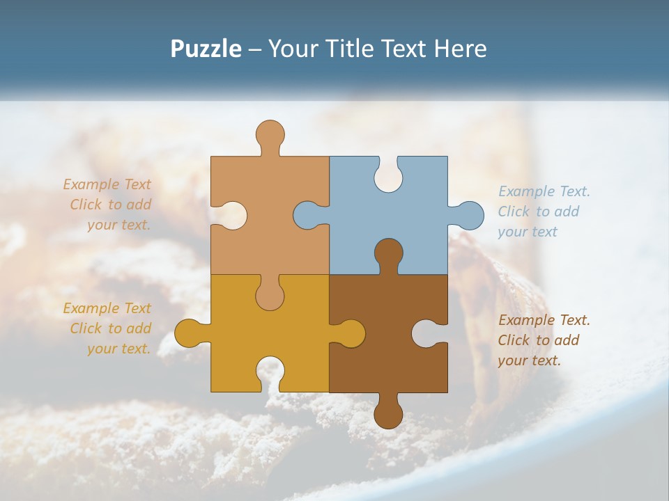 A Plate Of Pastries With Powdered Sugar On Top PowerPoint Template