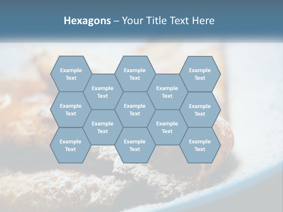 A Plate Of Pastries With Powdered Sugar On Top PowerPoint Template
