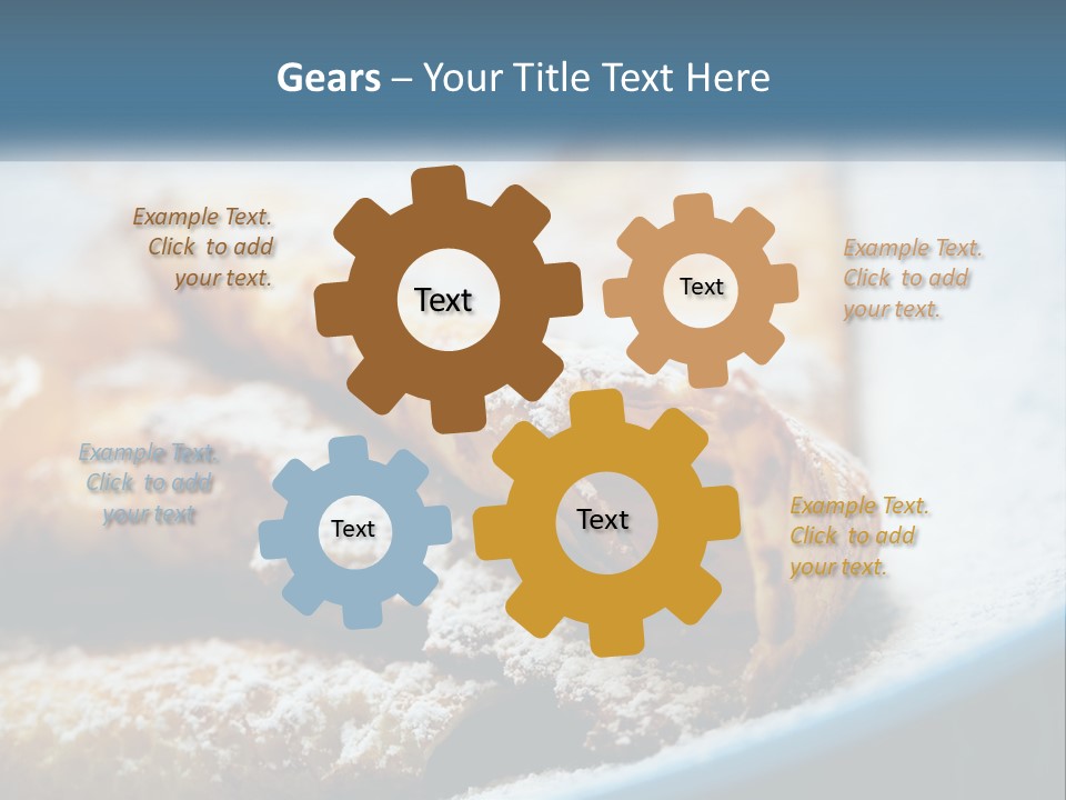 A Plate Of Pastries With Powdered Sugar On Top PowerPoint Template