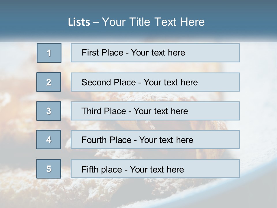 A Plate Of Pastries With Powdered Sugar On Top PowerPoint Template