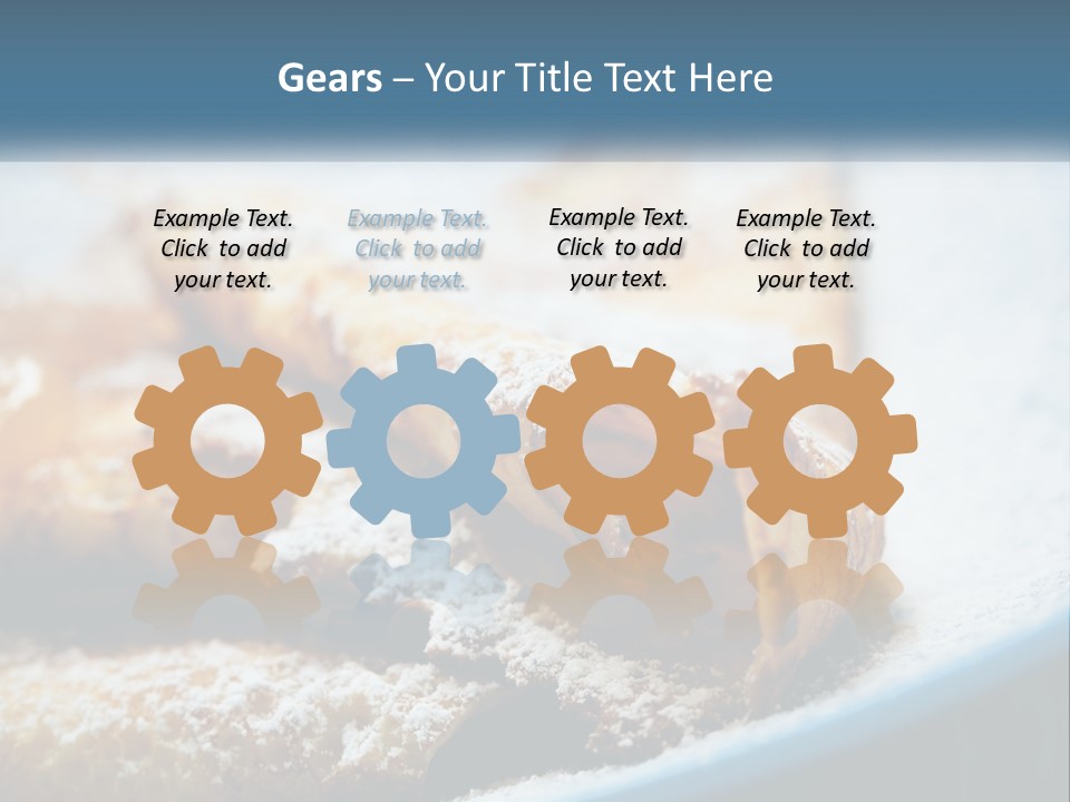 A Plate Of Pastries With Powdered Sugar On Top PowerPoint Template