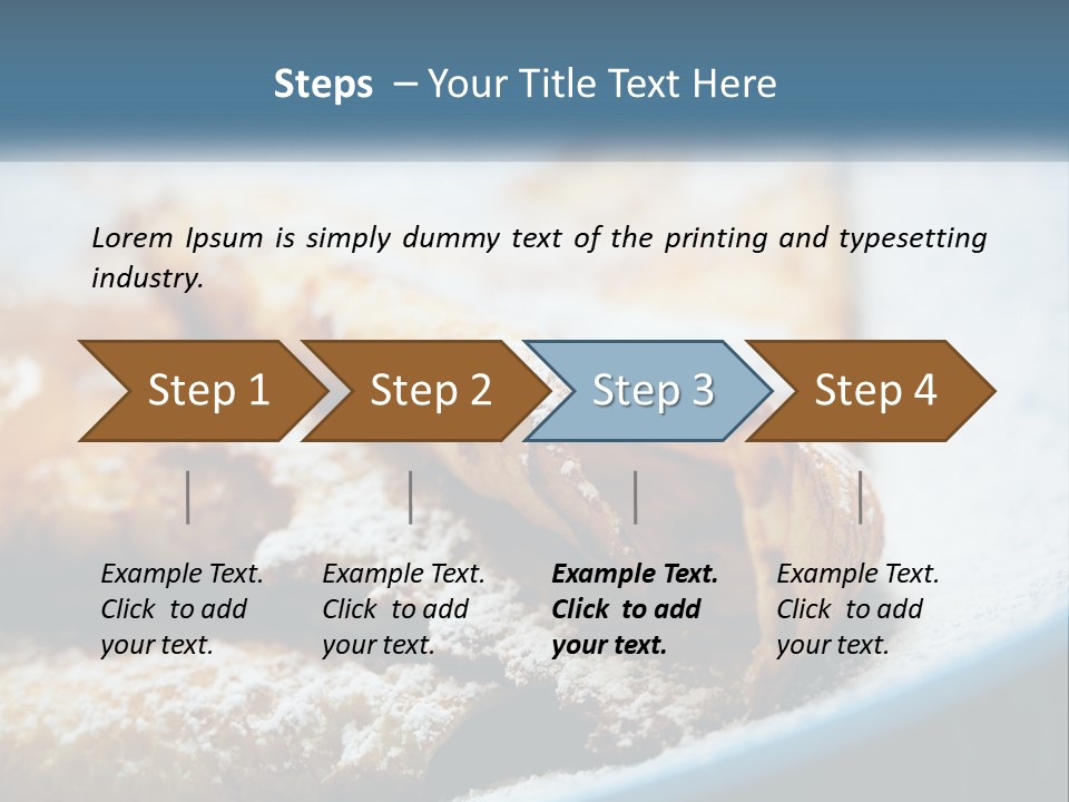 A Plate Of Pastries With Powdered Sugar On Top PowerPoint Template