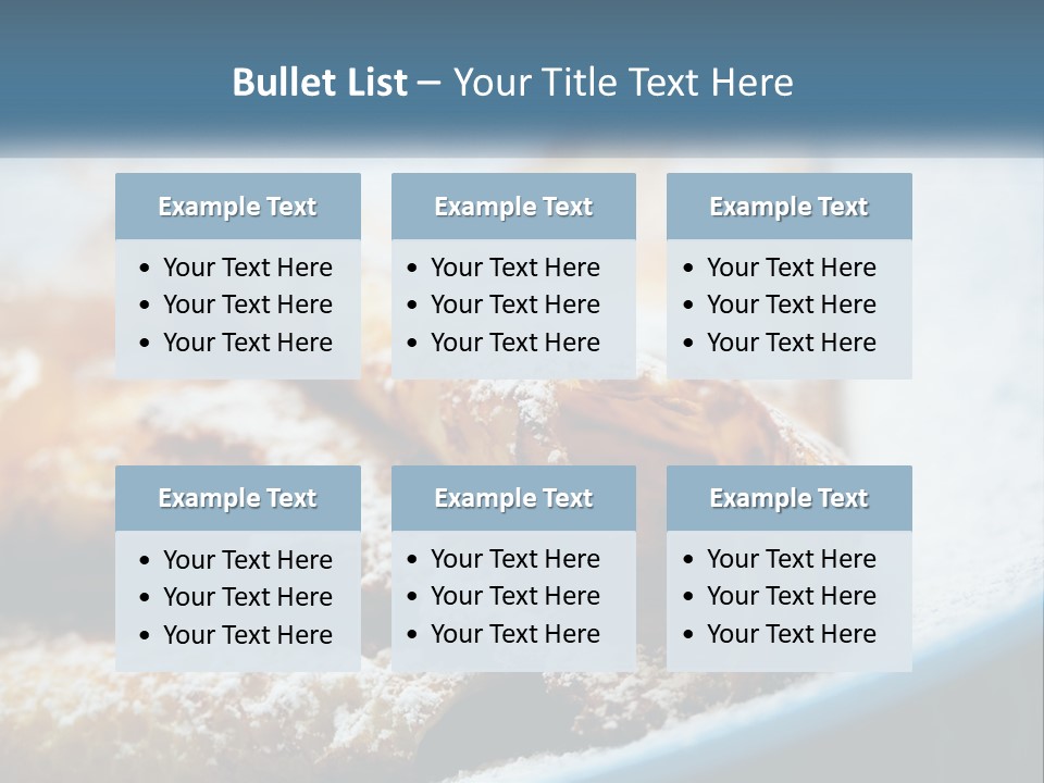 A Plate Of Pastries With Powdered Sugar On Top PowerPoint Template