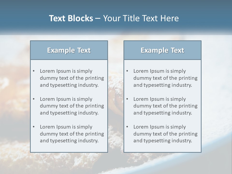 A Plate Of Pastries With Powdered Sugar On Top PowerPoint Template