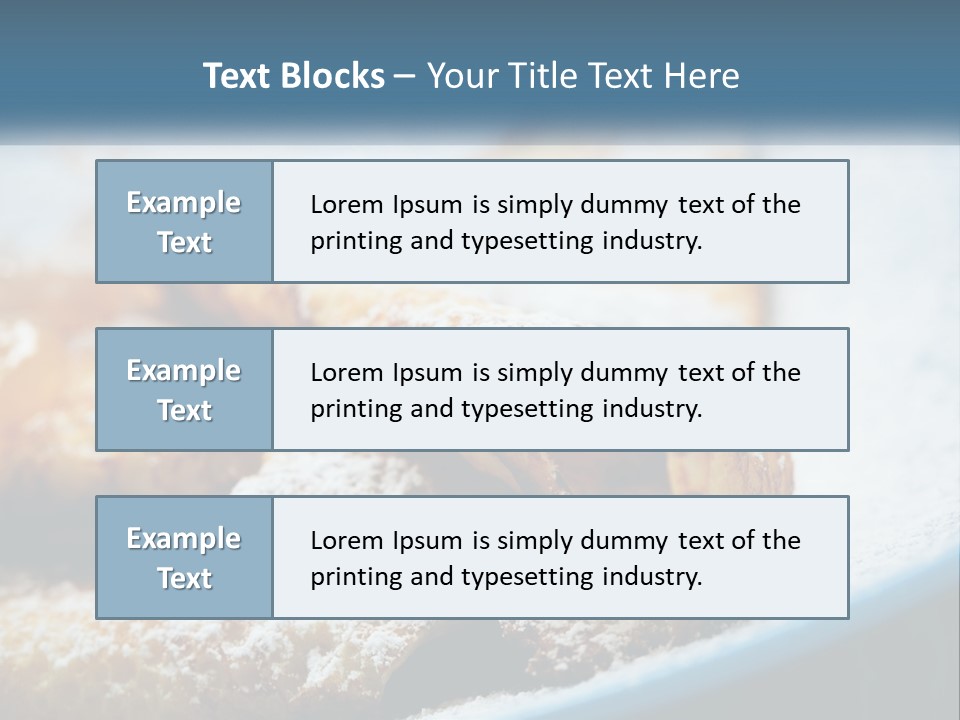 A Plate Of Pastries With Powdered Sugar On Top PowerPoint Template