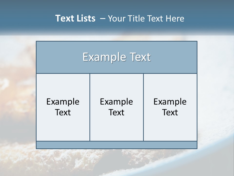 A Plate Of Pastries With Powdered Sugar On Top PowerPoint Template