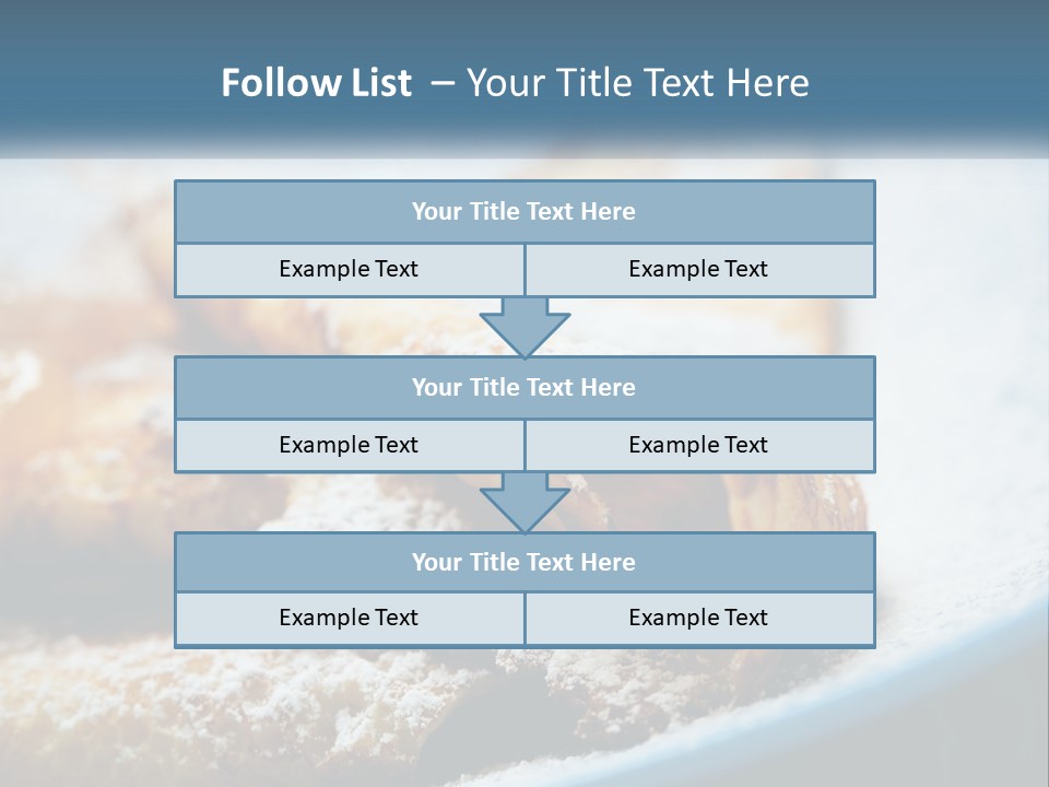 A Plate Of Pastries With Powdered Sugar On Top PowerPoint Template