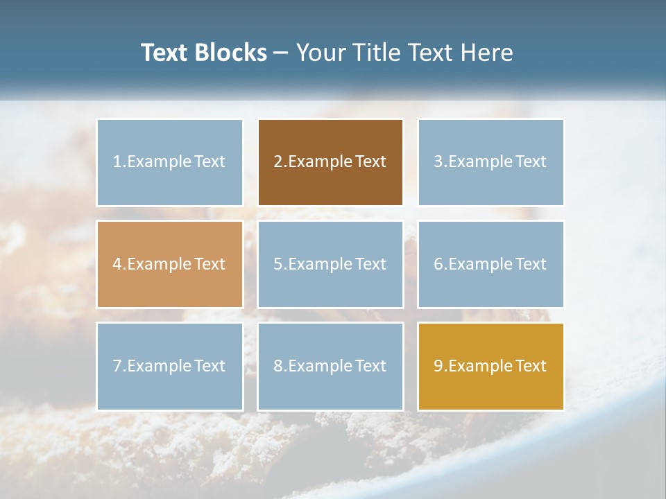 A Plate Of Pastries With Powdered Sugar On Top PowerPoint Template