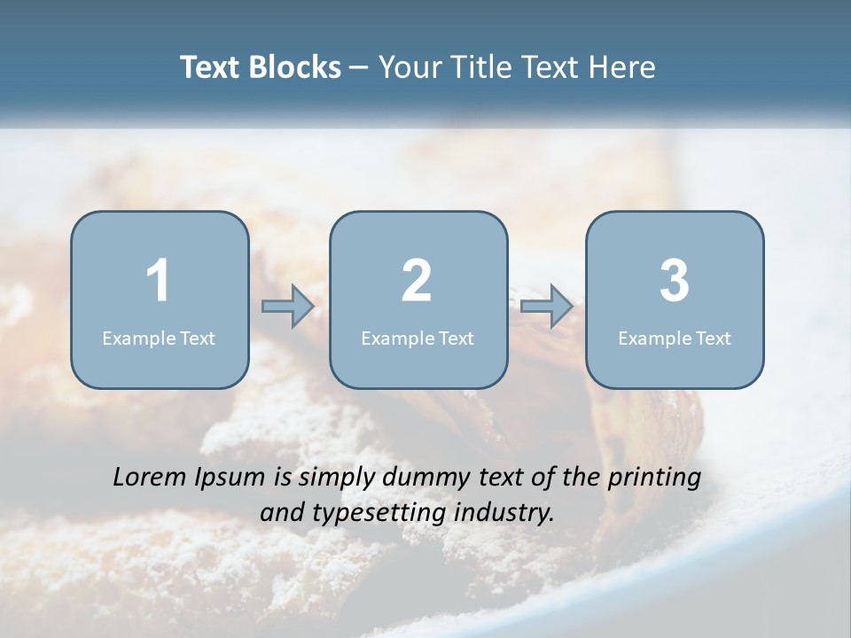 A Plate Of Pastries With Powdered Sugar On Top PowerPoint Template