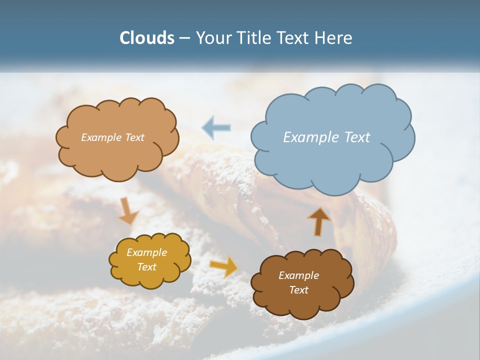 A Plate Of Pastries With Powdered Sugar On Top PowerPoint Template