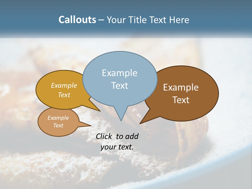 A Plate Of Pastries With Powdered Sugar On Top PowerPoint Template