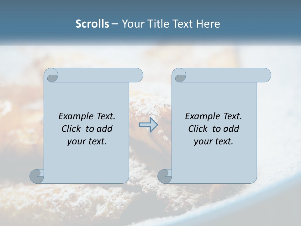 A Plate Of Pastries With Powdered Sugar On Top PowerPoint Template