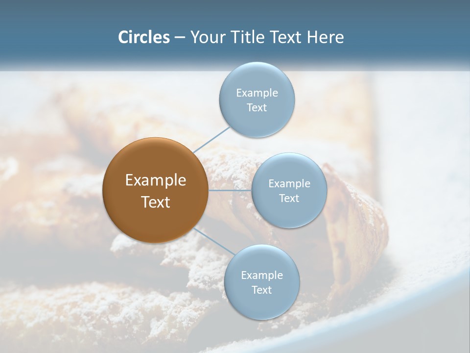 A Plate Of Pastries With Powdered Sugar On Top PowerPoint Template