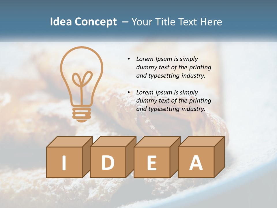 A Plate Of Pastries With Powdered Sugar On Top PowerPoint Template