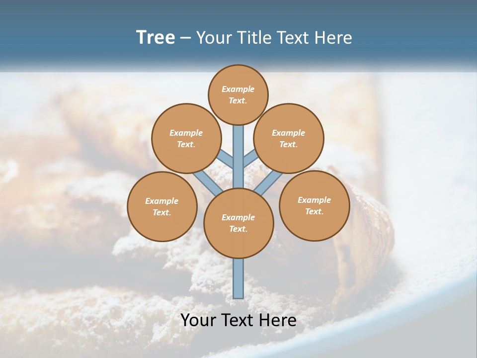 A Plate Of Pastries With Powdered Sugar On Top PowerPoint Template