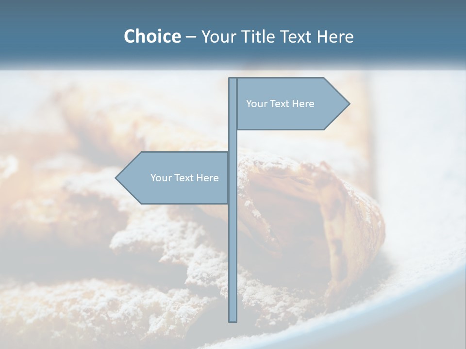 A Plate Of Pastries With Powdered Sugar On Top PowerPoint Template