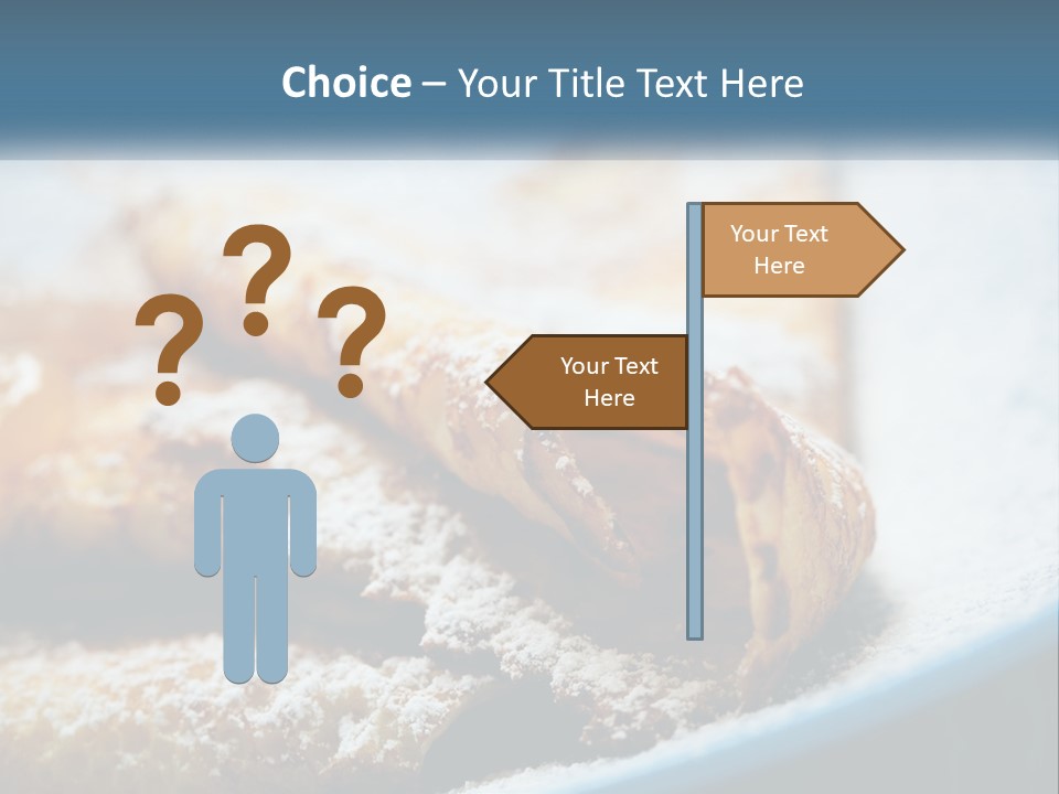 A Plate Of Pastries With Powdered Sugar On Top PowerPoint Template