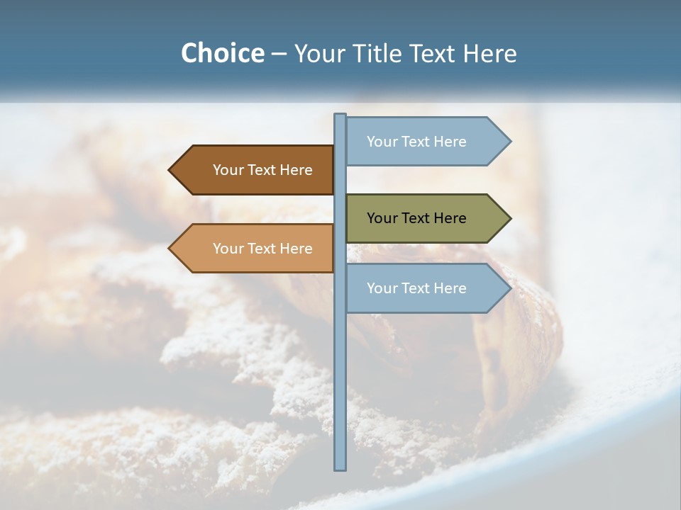 A Plate Of Pastries With Powdered Sugar On Top PowerPoint Template