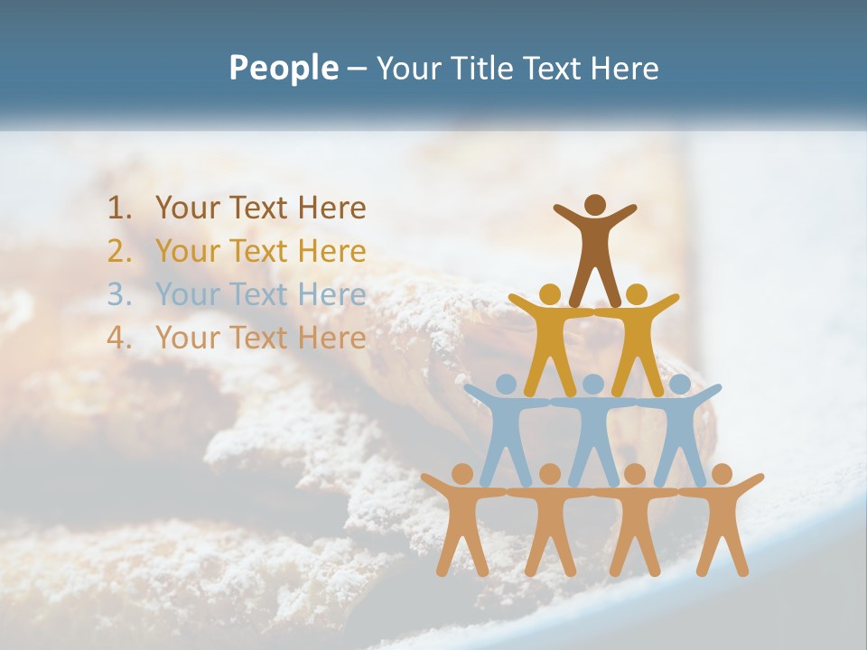 A Plate Of Pastries With Powdered Sugar On Top PowerPoint Template