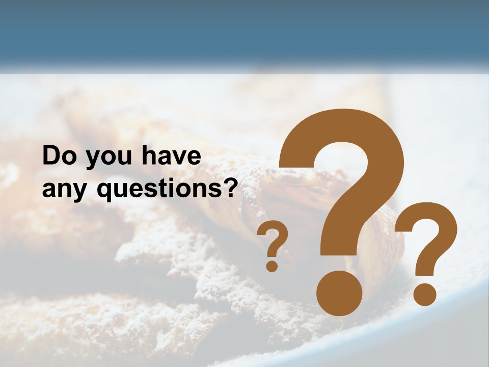 A Plate Of Pastries With Powdered Sugar On Top PowerPoint Template