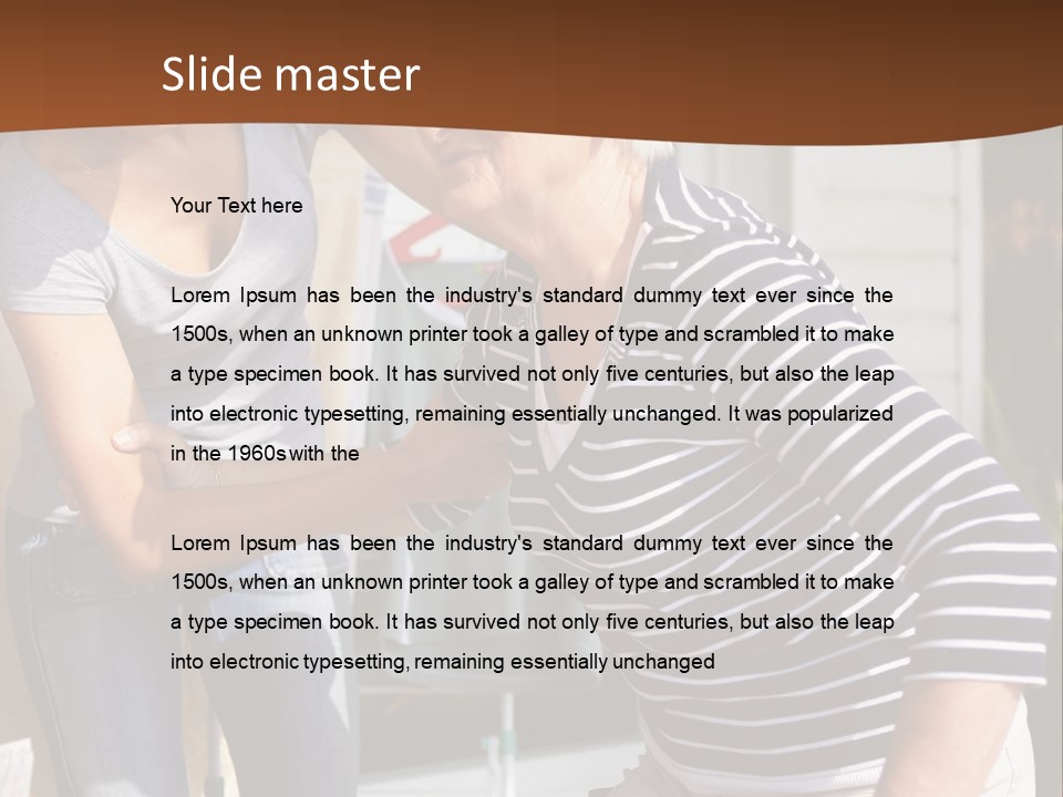 A Woman Helping A Woman With A Toothbrush PowerPoint Template