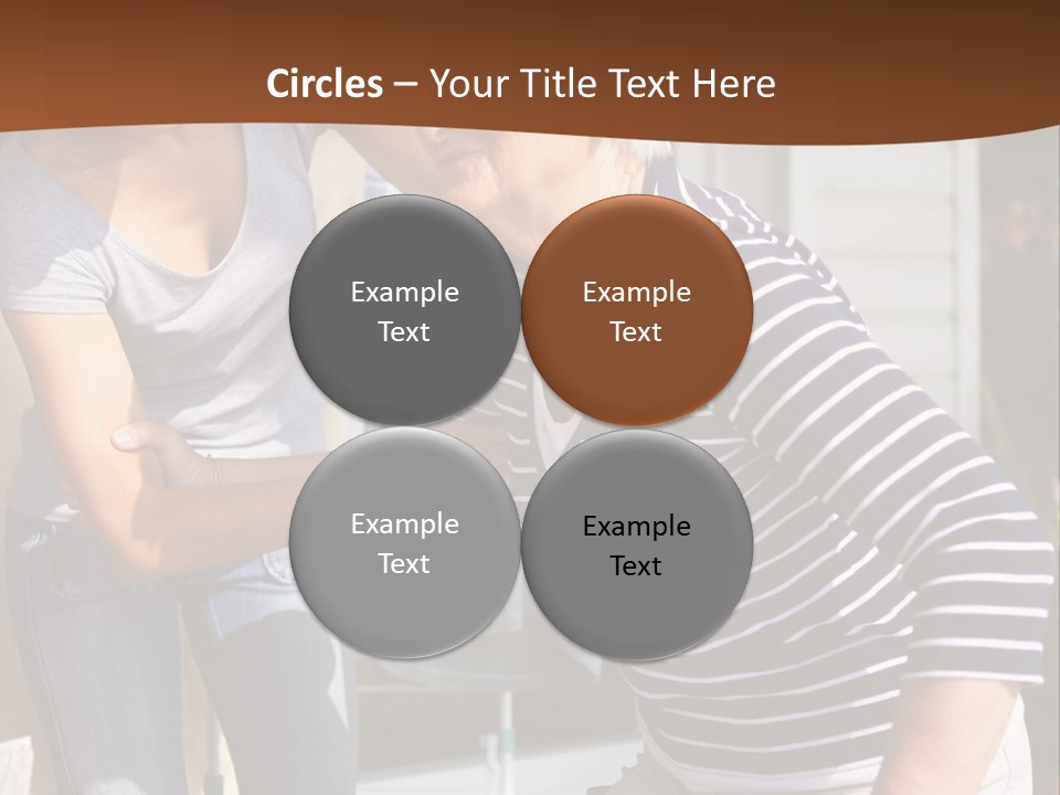 A Woman Helping A Woman With A Toothbrush PowerPoint Template