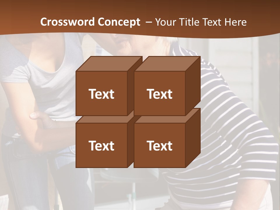 A Woman Helping A Woman With A Toothbrush PowerPoint Template