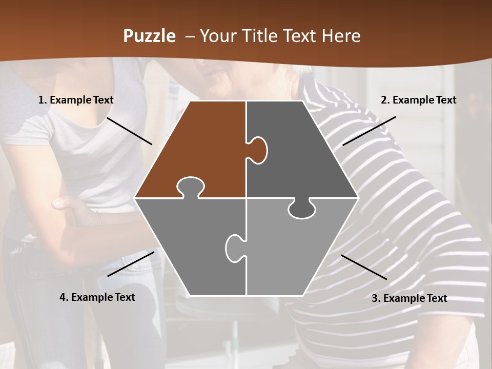 A Woman Helping A Woman With A Toothbrush PowerPoint Template