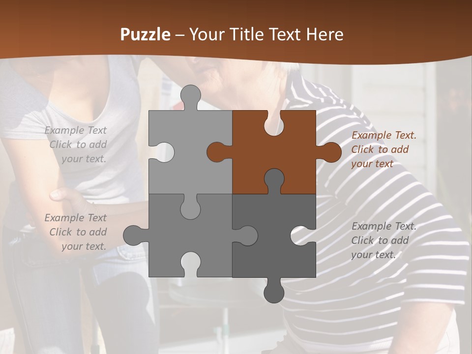 A Woman Helping A Woman With A Toothbrush PowerPoint Template