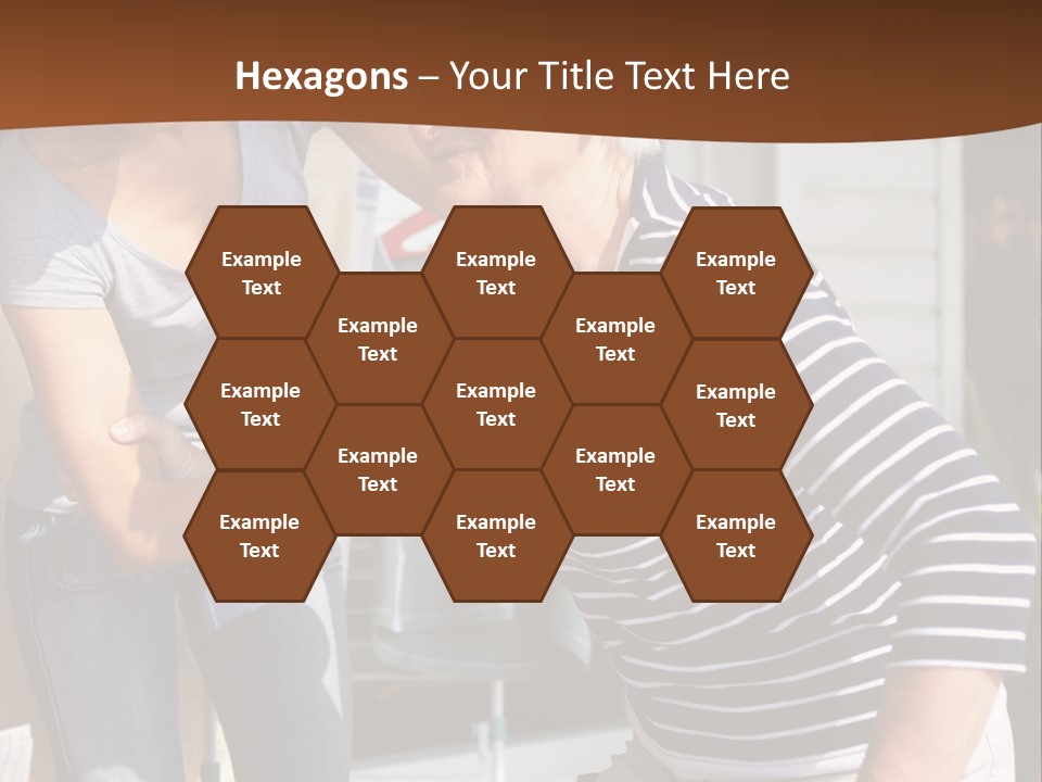 A Woman Helping A Woman With A Toothbrush PowerPoint Template