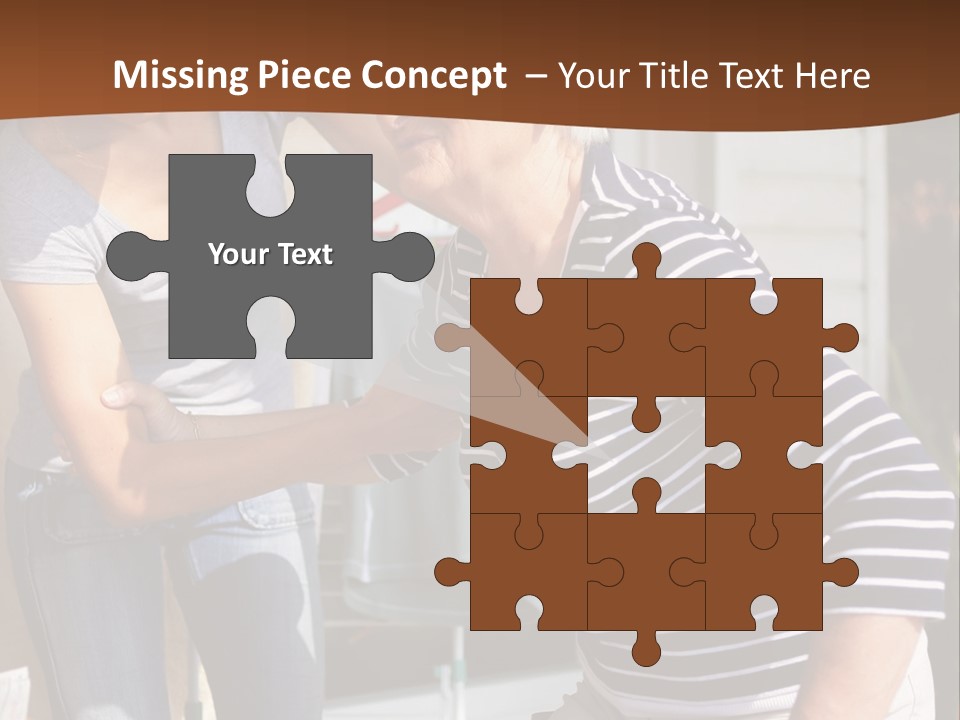 A Woman Helping A Woman With A Toothbrush PowerPoint Template