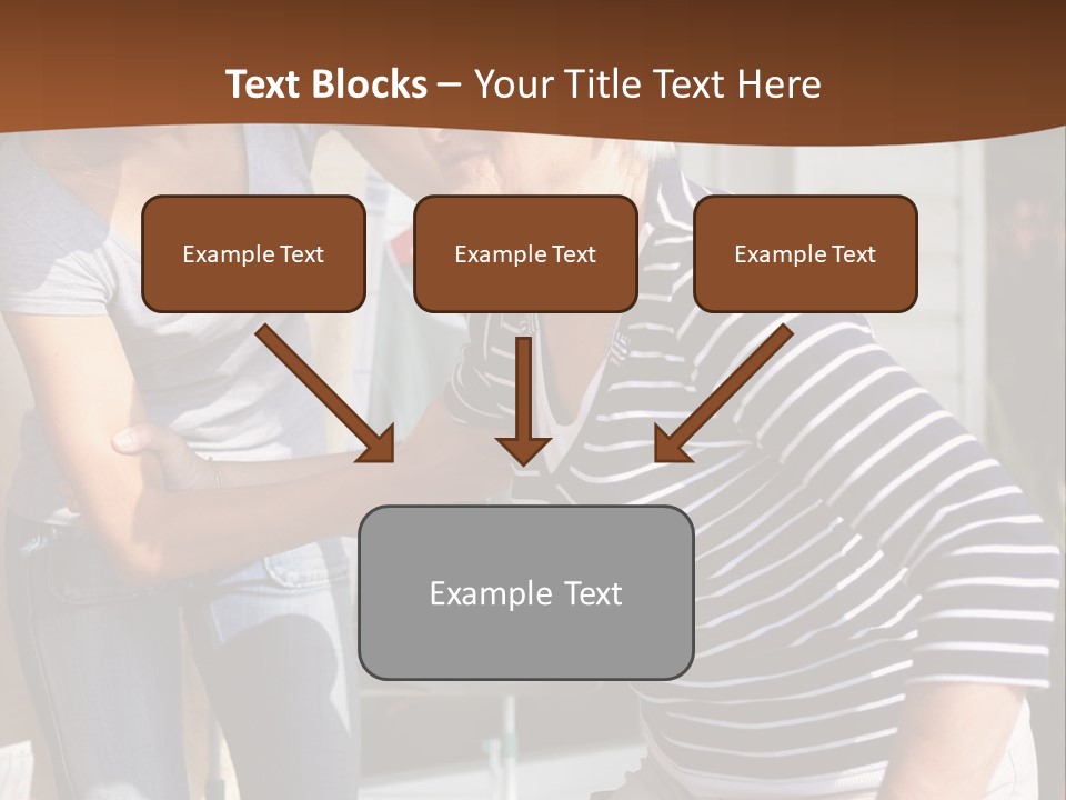 A Woman Helping A Woman With A Toothbrush PowerPoint Template