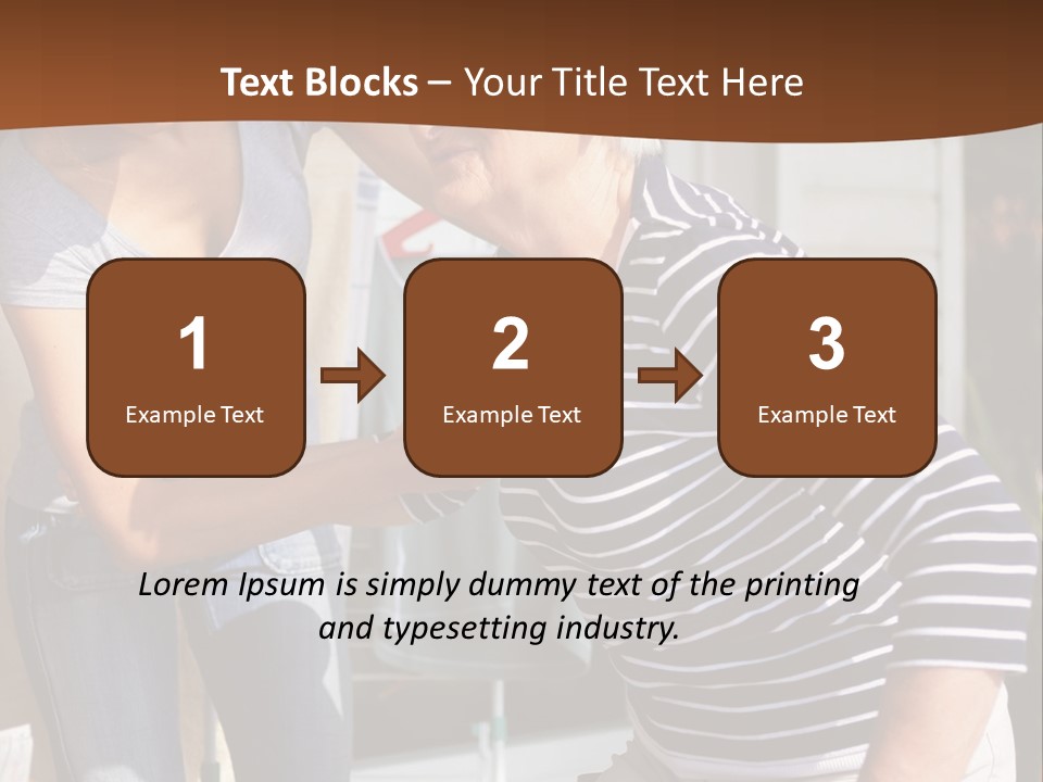 A Woman Helping A Woman With A Toothbrush PowerPoint Template