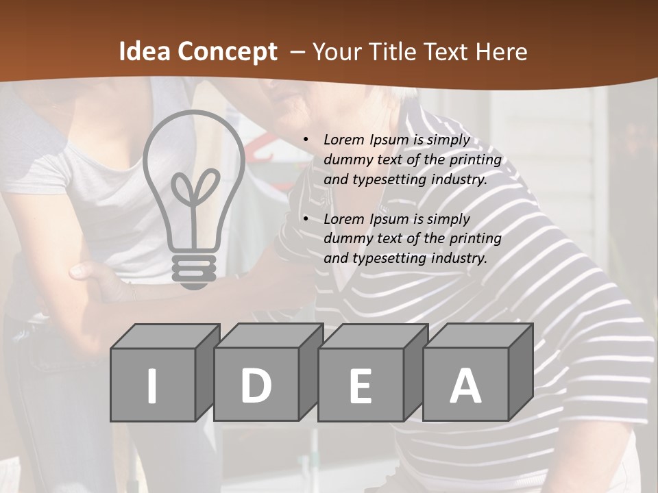 A Woman Helping A Woman With A Toothbrush PowerPoint Template