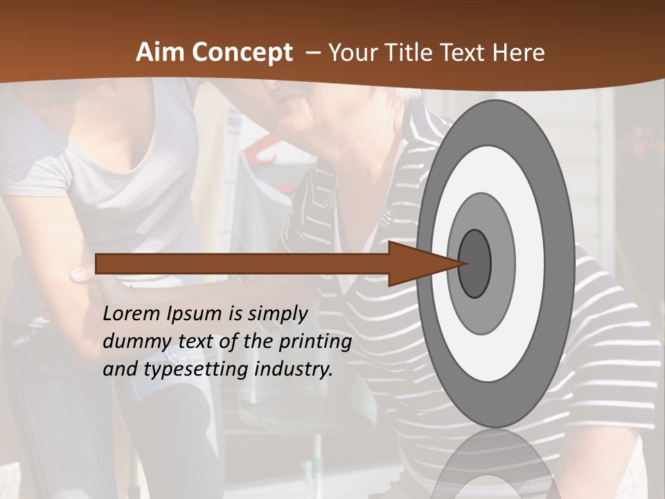 A Woman Helping A Woman With A Toothbrush PowerPoint Template